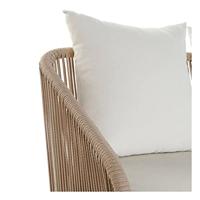 Bank en tafel set DKD Home Decor MB-179038 Tuin Beige Metaal Aluminium Touw 151,5 x 72 x 70 cm (4 pcs) - thumbnail