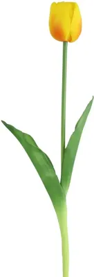 Countryfield kunsttak tulp 44cm geel, oranje