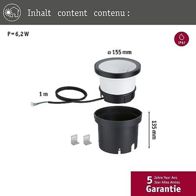 Paulmann Ocos 94672 Vloerinbouwlamp LED 6.20 W Antraciet