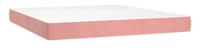Boxspring met matras fluweel roze 200x200 cm - thumbnail