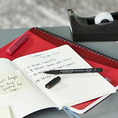 Staedtler Lumocolor permanent F DRY SAFE 318-9 Permanent marker Zwart Watervast: Ja