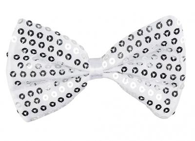 Strikje pailletten zilver