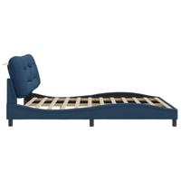 Bedframe met LED zonder matras "Hvar" 180x200 cm stof blauw - thumbnail