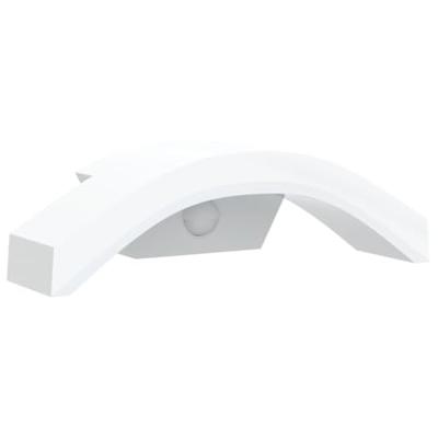 VidaXL Buitenwandlampen 2 st led met sensors gegoten aluminium wit