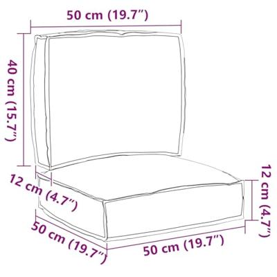 VidaXL Pallet kussen set 2 pcs koninklijk blauw oxford stof