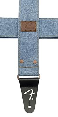 Fender x Wrangler® Riveted Denim Strap Light Indigo gitaarband