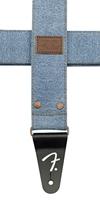 Fender x Wrangler® Riveted Denim Strap Light Indigo gitaarband - thumbnail