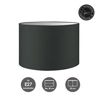 Moderne lampenkap Bling | cilinder | 30/30/20cm | Antraciet | stoffen lampenkap gemaakt van stof | voor E27 lamphouder | RoHS getest | voor tafellamp, vloerlamp - thumbnail