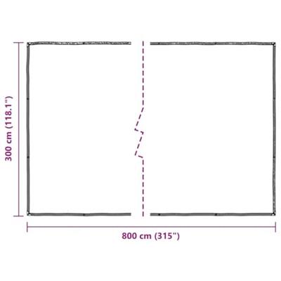Plantenafdekking met zeilringen 3x8 m polyethyleen Plantenafdekking met zeilringen 3x8 m polyethyleen