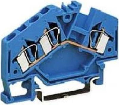 WAGO 281-651 Doorgangsklem 6 mm Spanveer Toewijzing: N Blauw 100 stuk(s)