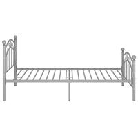 Bedframe metaal grijs 90x200 cm - thumbnail