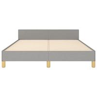 Bedframe zonder matras stof lichtgrijs 140x190 cm - thumbnail
