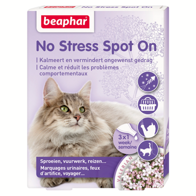 Beaphar No Stress Spot On Kat 6 pipetten Beaphar No Stress Spot On Kat 6 pipetten