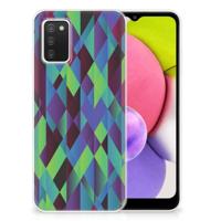 Samsung Galaxy A03S | TPU Hoesje | Abstract Green Blue - thumbnail