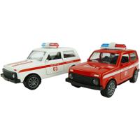 ARO Politie jeep pull back 11cm assorti - thumbnail
