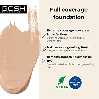 Gosh Dextreme Full Coverage Foundation 30ml 004 Natural Dames Gosh Dextreme Full Coverage Foundation 30ml 004 Natural Dames
