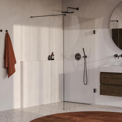 BRAUER Void inloopdouche helder glas 110x200 incl. glascoating PVD gunmetal geborsteld GS-VOI1H110200GM