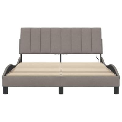 Bedframe zonder matras "Hanko" stof taupe 140x200 cm
