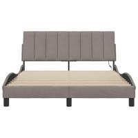 Bedframe zonder matras "Hanko" stof taupe 140x200 cm - thumbnail