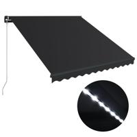 Luifel handmatig uittrekbaar met LED 300x250 cm antraciet - thumbnail