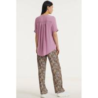 Circle of Trust blouse Cristy met plooien lila - thumbnail