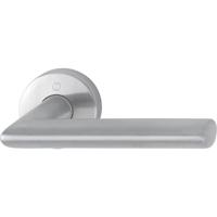 Hoppe deurkruk met rozet - Stockholm - deurdikte 37/42mm - RVS - thumbnail