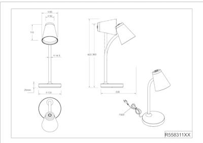 Trio TafellampPongo zwart - R55831102