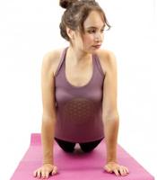Yoga Top 'Flower of Life' Aubergine L - thumbnail