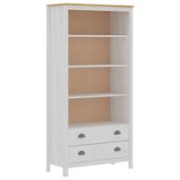 Vidaxl Boekenkast Hill Range 85x37x170,5 Cm Massief Grenenhout Wit - thumbnail