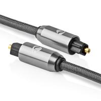 Optische Audiokabel | TosLink Male | TosLink Male | 5.00 m | Rond | Gevlochten | Gun Metal Grijs | Cover Window Box - thumbnail