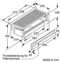 Bosch DWZ1IT1D1 regenereerbaar recirculatieset vlakschermkappen - thumbnail