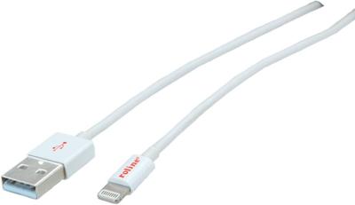 ROLINE 8pin naar USB 2.0 kabel voor iPhone, iPod, iPad, wit, 0,15 m ROLINE 8pin naar USB 2.0 kabel voor iPhone, iPod, iPad, wit, 0,15 m