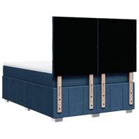 Boxspring met matras stof blauw 160x200 cm - thumbnail