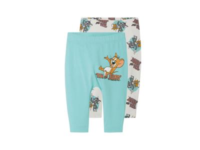 2 Baby leggings Looney Tunes of Tom en Jerry (Turquoise/wit, 50/56)