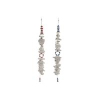 Ophangdecoratie Home ESPRIT Blauw Wit Rood Koplamp 12 x 4 x 100 cm (2 Stuks) - thumbnail