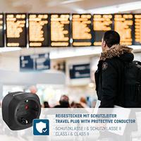 ANSMANN Reisadapter UK - Schuko reisstekker EU naar Engeland met beschermingsklasse 1 & 2 - reisadapter voor reizen naar Maldiven Mauritius Seychellen Singapore Belize Hong Kong Indonesië Ierland - thumbnail