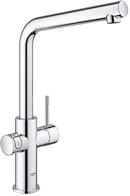 Grohe Red 3-in-1 kokend water kraan met L-uitloop en combi boiler chroom