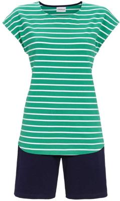 Katoenen shortama smaragdgroene strepen Katoenen shortama smaragdgroene strepen