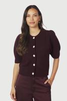 Neo Noir Vest Trudy Deco Knit | Bordeaux - thumbnail