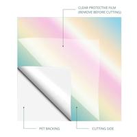 LOKLiK • permanent zelfklevend vinyl holografisch blauwachtig violet 30,5x90cm - thumbnail