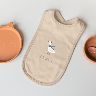 Gepersonaliseerd slabbetje - Beige