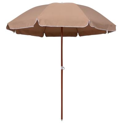 VidaXL Parasol met stalen paal 240 cm taupe VidaXL Parasol met stalen paal 240 cm taupe