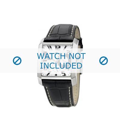 Horlogeband Lotus 15411-2 / 15411-4 / 15411-A Leder Zwart 28mm