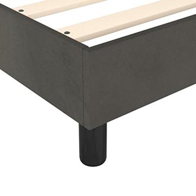 Boxspringframe fluweel donkergrijs 80x200 cm Boxspringframe fluweel donkergrijs 80x200 cm