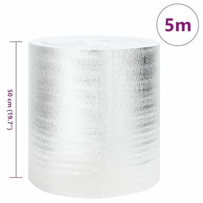 VidaXL Radiatorfolie zilver 5 x 0,5 m polyetheen