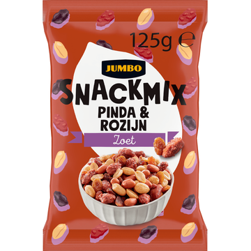 Jumbo Snackmix Pinda & Rozijn 125 g