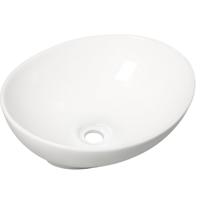 Barco waskom ovaal 40 x 33 x 14,5 cm keramiek glans wit - thumbnail