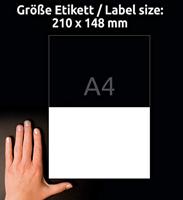 Avery-Zweckform L4717REV-20 Weerbestendige etiketten 210 x 148 mm Polyester folie Wit 40 stuk(s) Weer verwijderbaar Laser (kleur), Laser (zwart/wit), Kopiëren - thumbnail
