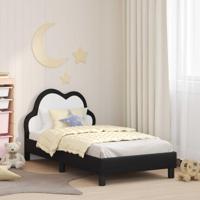 Bedframe voor kinderen met hoofdbord Zwart 80 x 160 cm PU - thumbnail