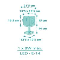 Dalber Design tafellampLittle Dragon blauw met wit - 64381 - thumbnail